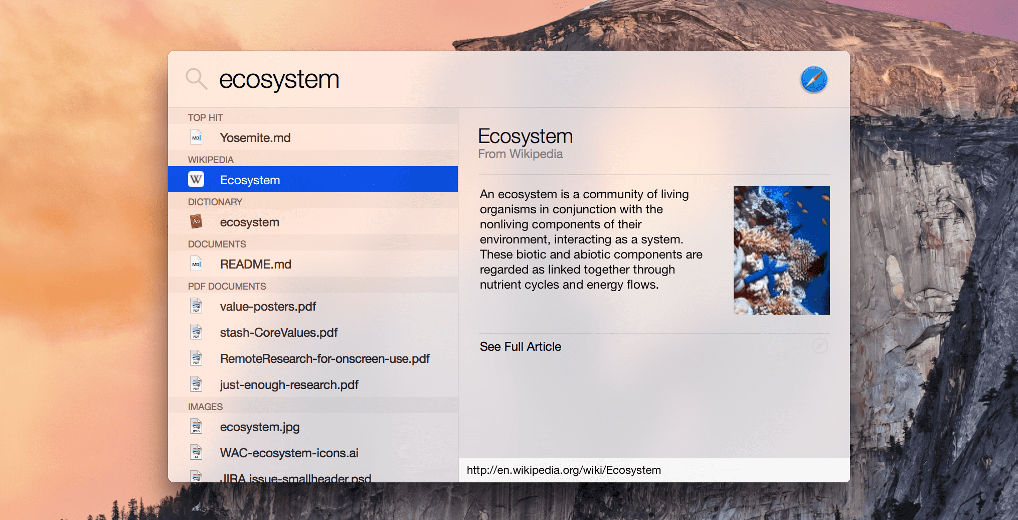 Yosemite – Thoughts on blurriness and design ecosystems